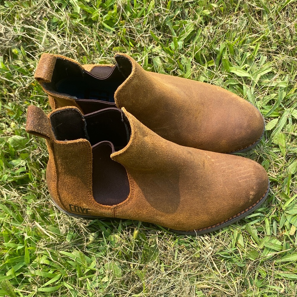 Frye Steel Toe Chelsea Boots